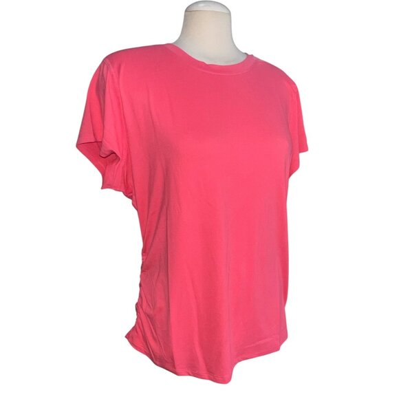 Champion Tops Short Sleeve Crewneck Ruched Side Casual Active TShirt Sz 2XL Wome - Picture 1 of 9